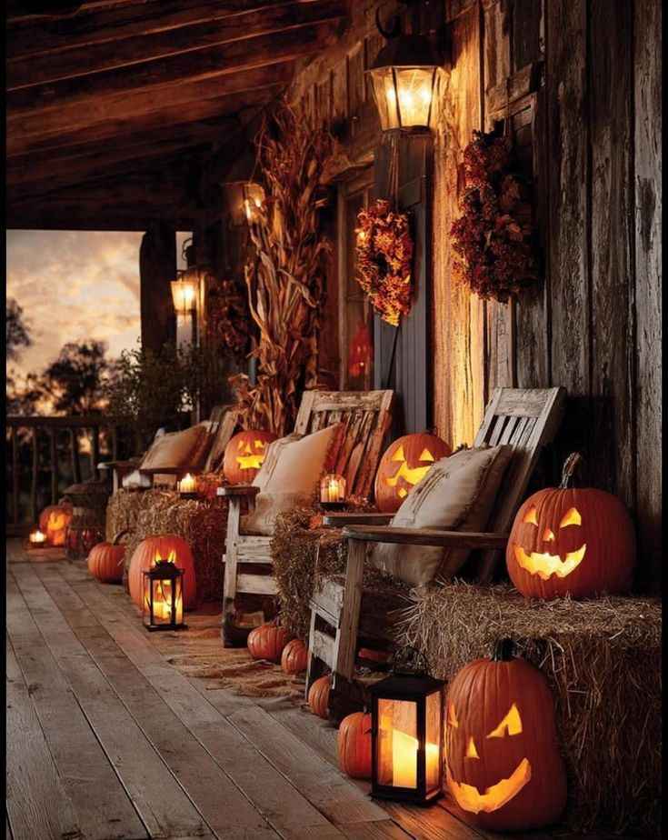 Rustic Halloween Porch Party