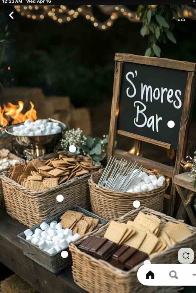 Rustic S'mores Station