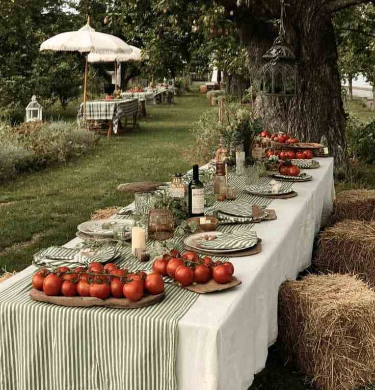Rustic Tomato Harvest Table