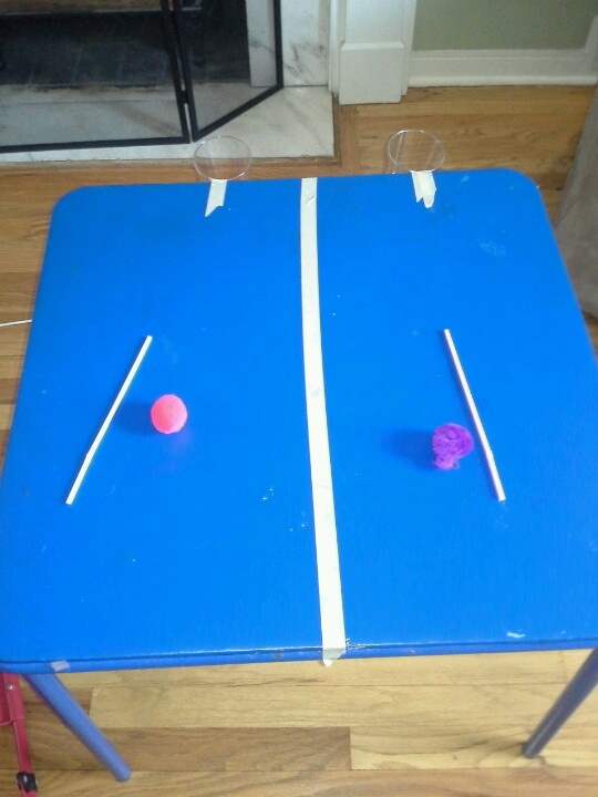 Straw Blow Race