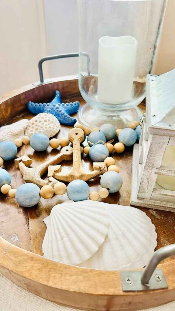 Summer Coffee Table with Decorative Beads