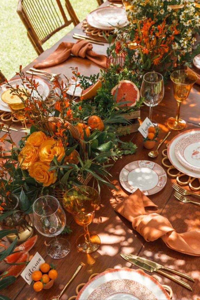 Terracotta Autumn Brunch Setup