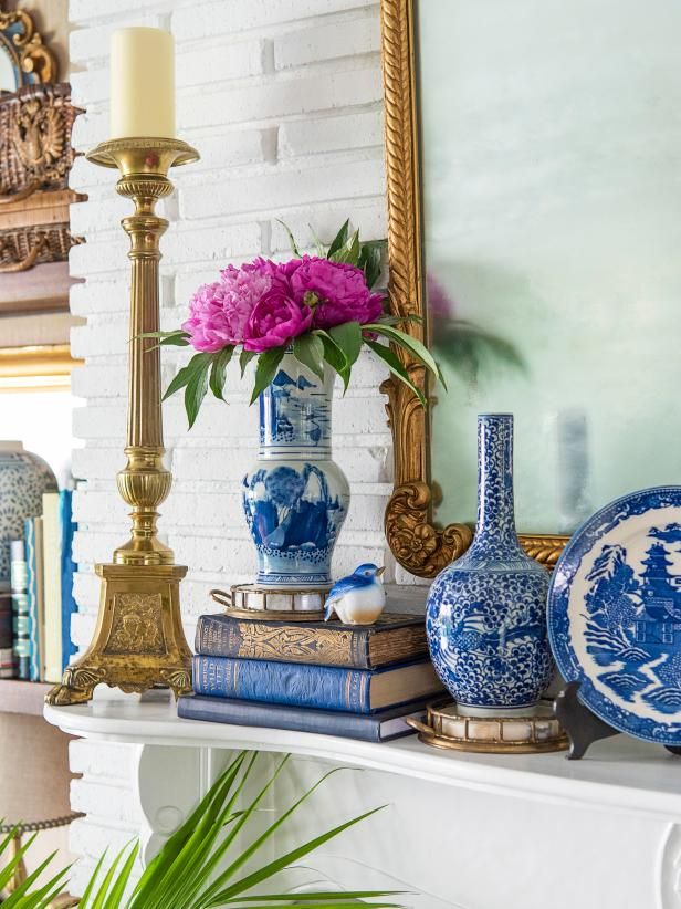 Vintage Summer Mantel Styling