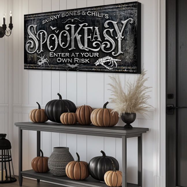 Antique Halloween Typography Wall