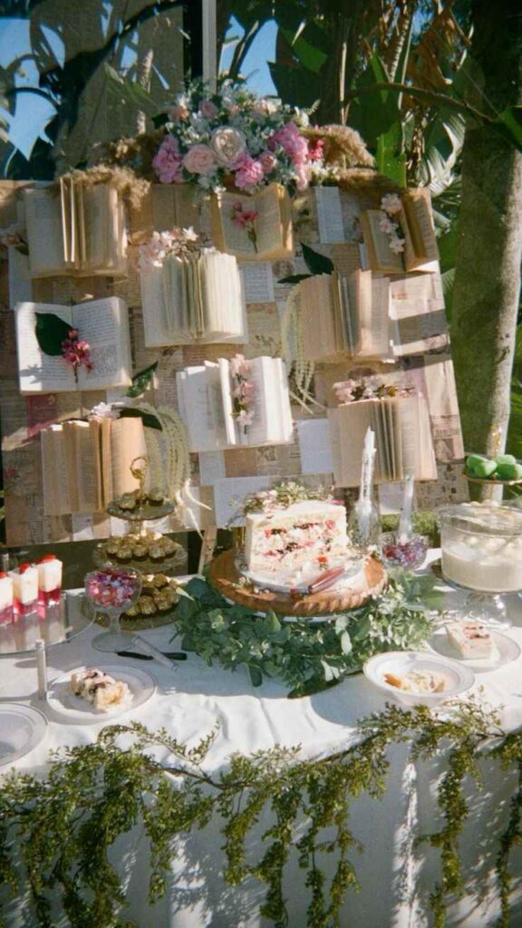 Autumn Bridal Shower with Bookish Romance Decor