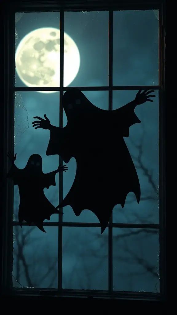 Create Spooky Window Silhouettes with Black Paper