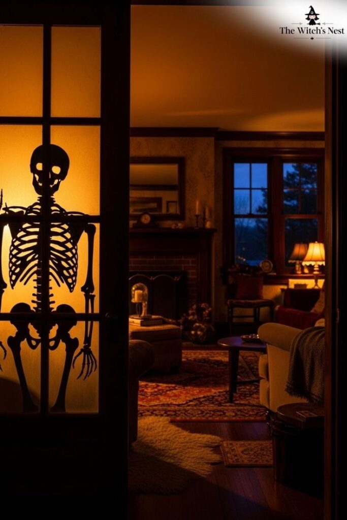 Create a Skeleton Peeking Through the Window