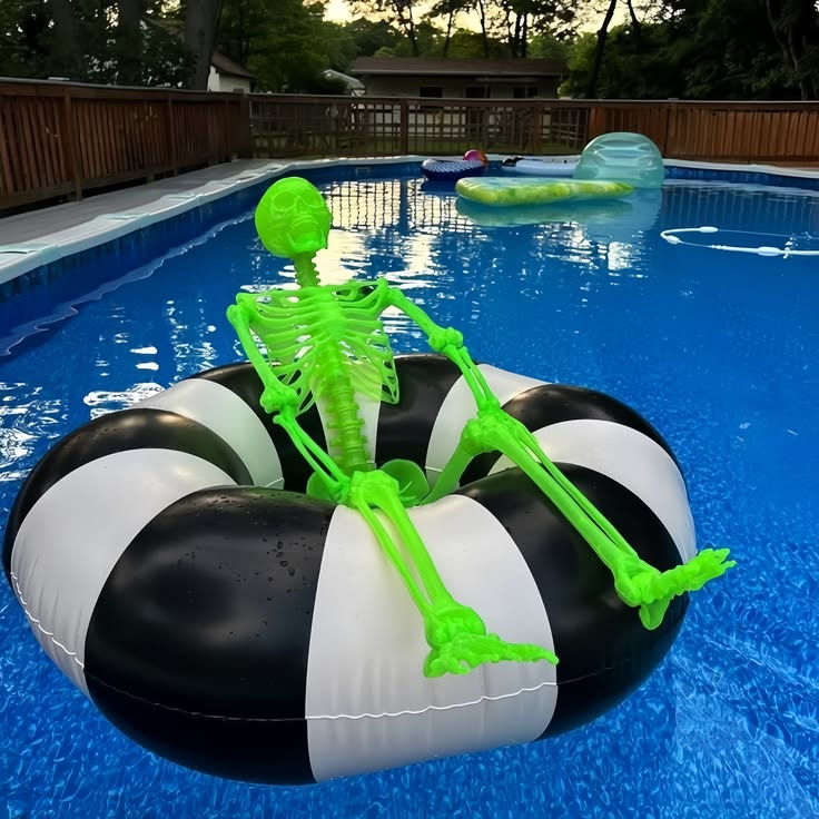 Decorate the Pool with Floating Spider Webs