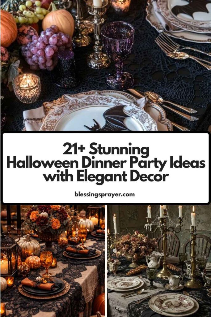 Halloween Dinner Party Ideas with Elegant Decor