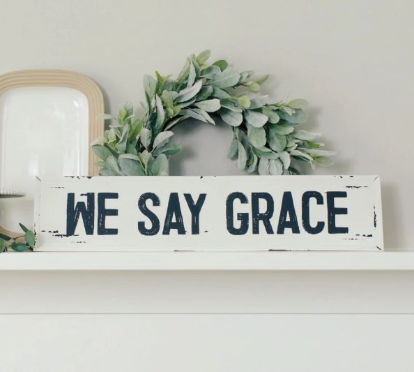 Handmade “Grace Upon Grace” Wall Sign