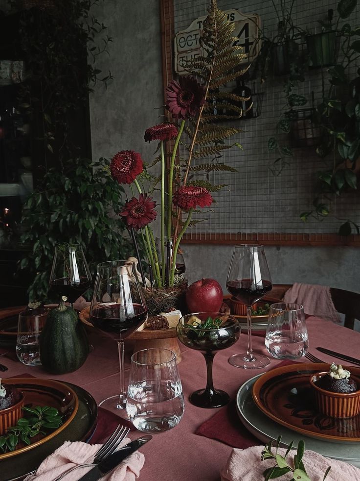 Moody Wine and Charcuterie Table