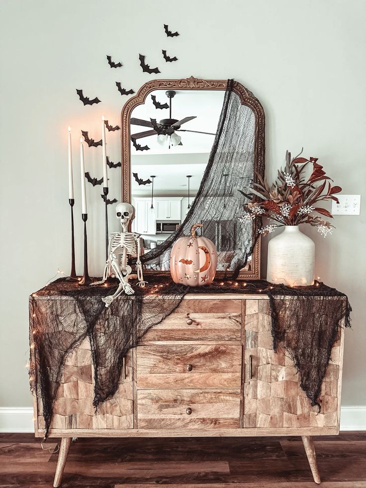 Neutral Halloween Bedroom Dresser