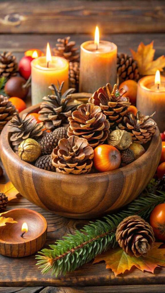 Pinecone and Acorn Accents