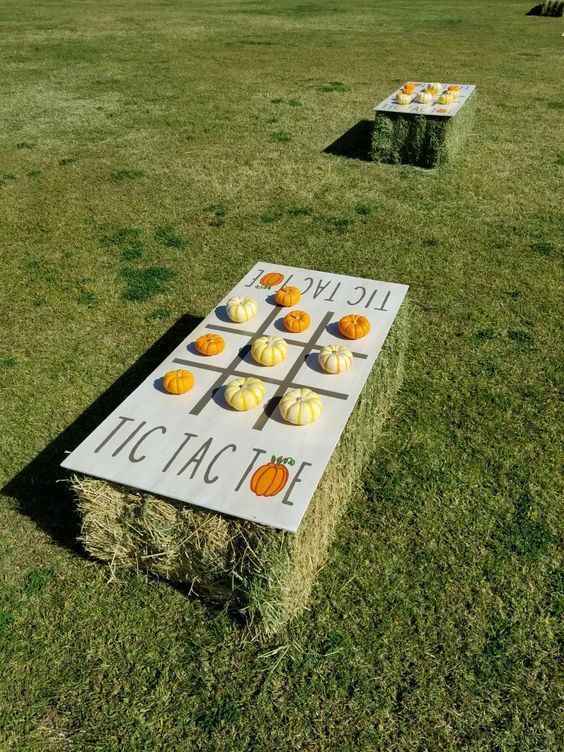 Pumpkin Tic-Tac-Toe Lawn Game