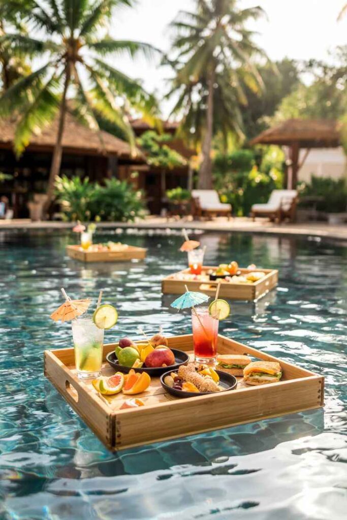Set Up a Floating Snack Station