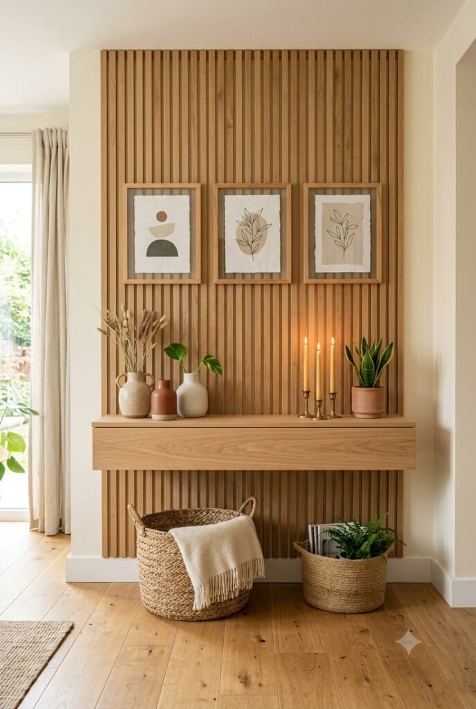 Wooden Slat Feature Wall