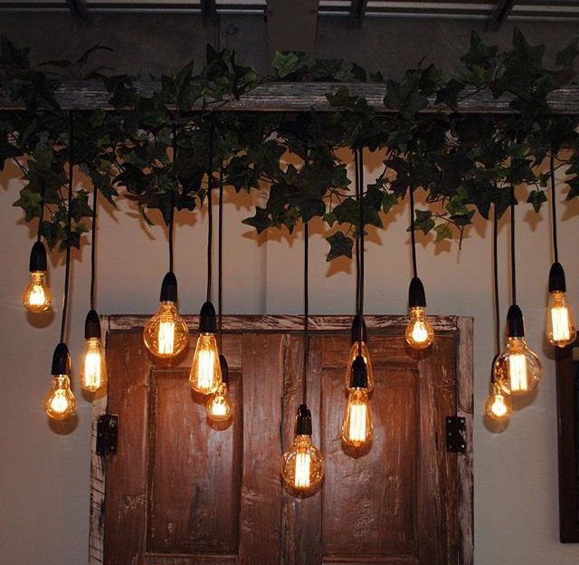 Hanging Edison Bulb Display