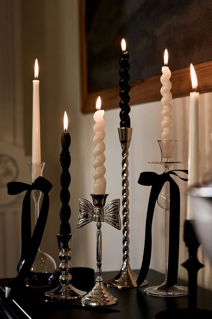 Add Black Taper Candles