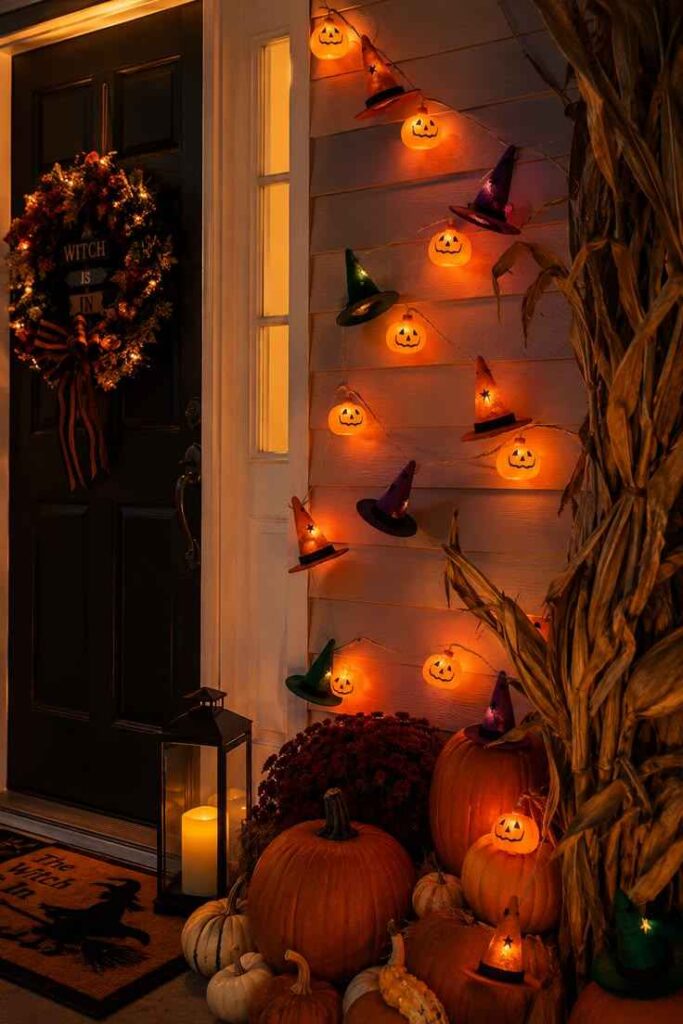 Add Warm Halloween String Lights