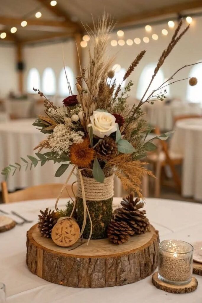 Add a Rustic Floral Centerpiece
