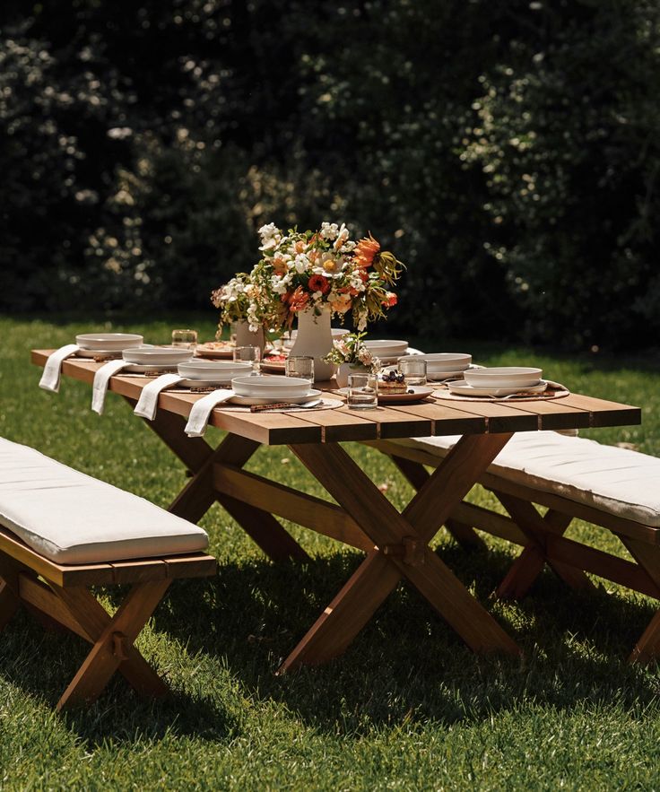 Add a Rustic Wooden Picnic Table