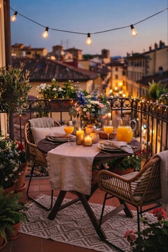 Arrange a Cozy Balcony Brunch