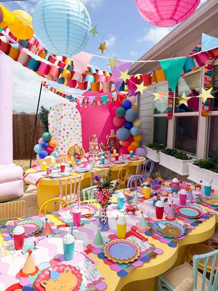 Create a Colorful First Birthday Setup