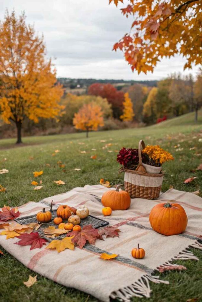 Create a Cozy Fall Picnic Setup