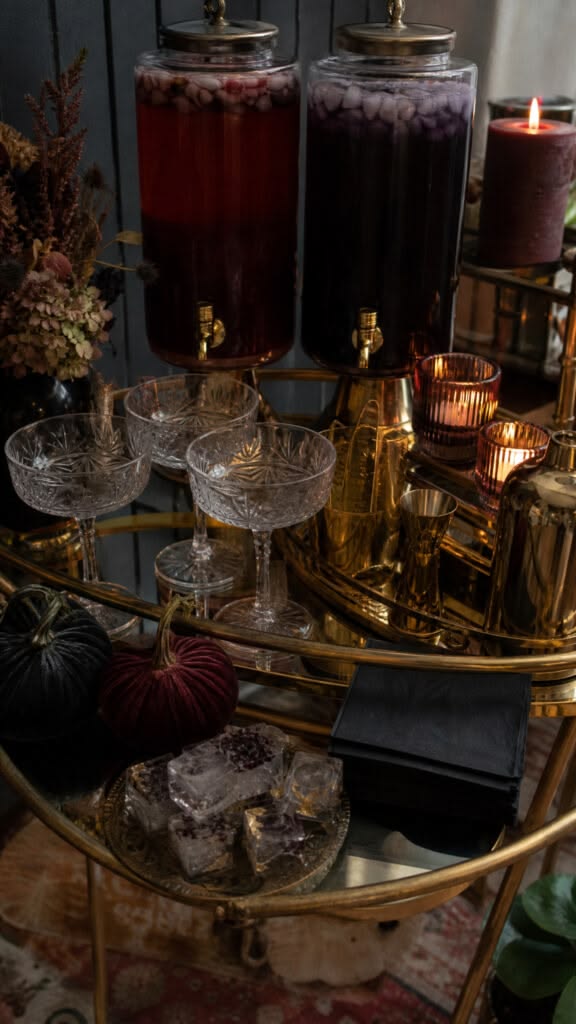 Create a Dark Floral Drink Station