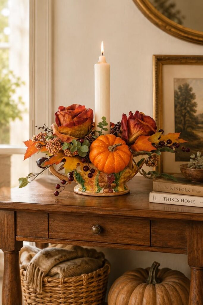 Create a Pumpkin and Candle Display