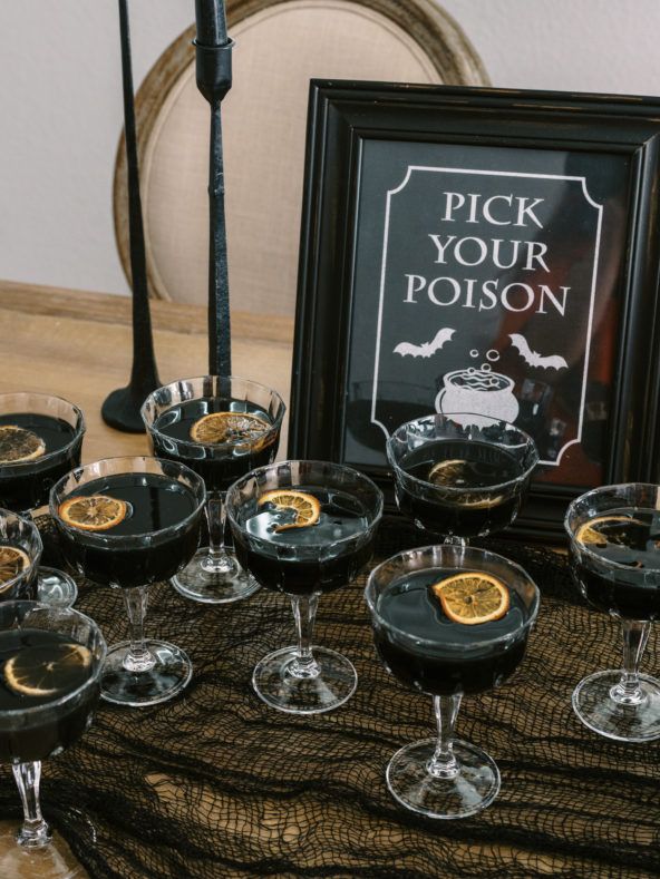 Create a Spooky Welcome Drink Table
