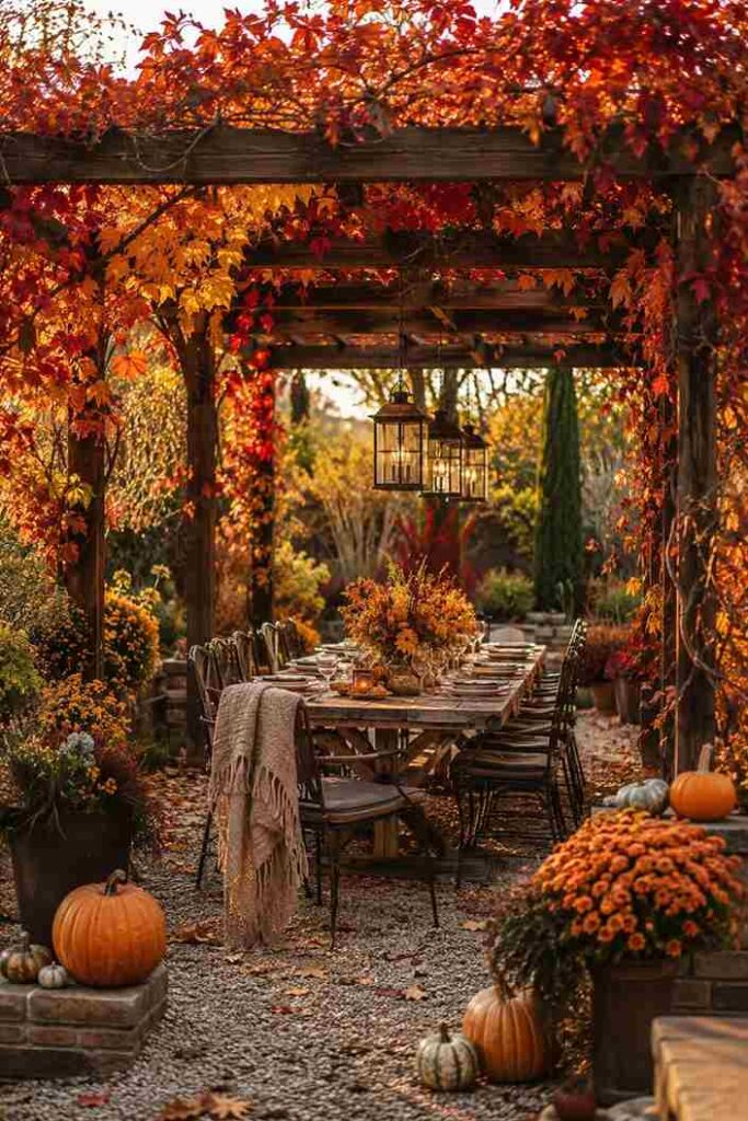 Decorate the Pergola With Fall Greenery
