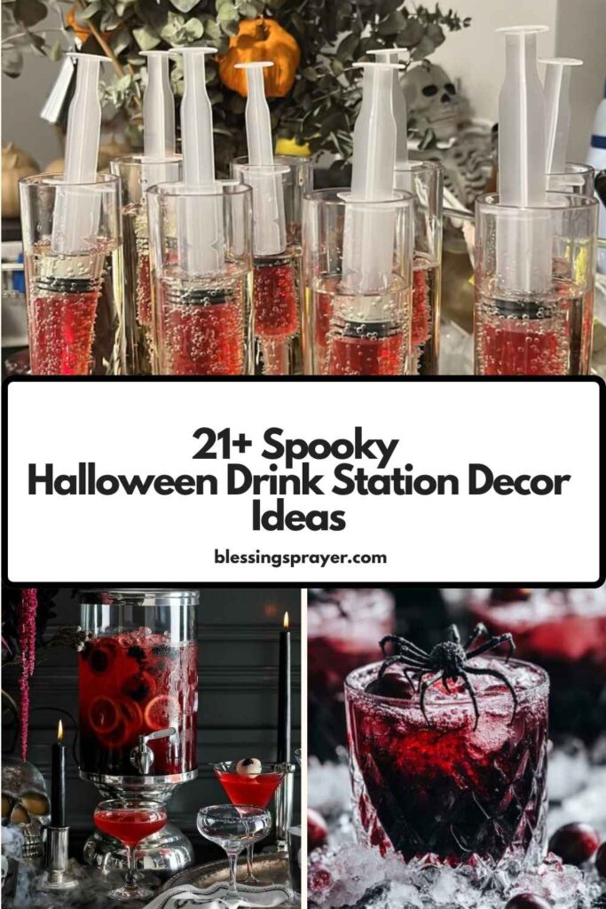 Halloween Drink Station Decor Ideas