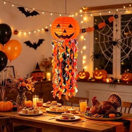 Hang Paper Decorations From the Ceiling