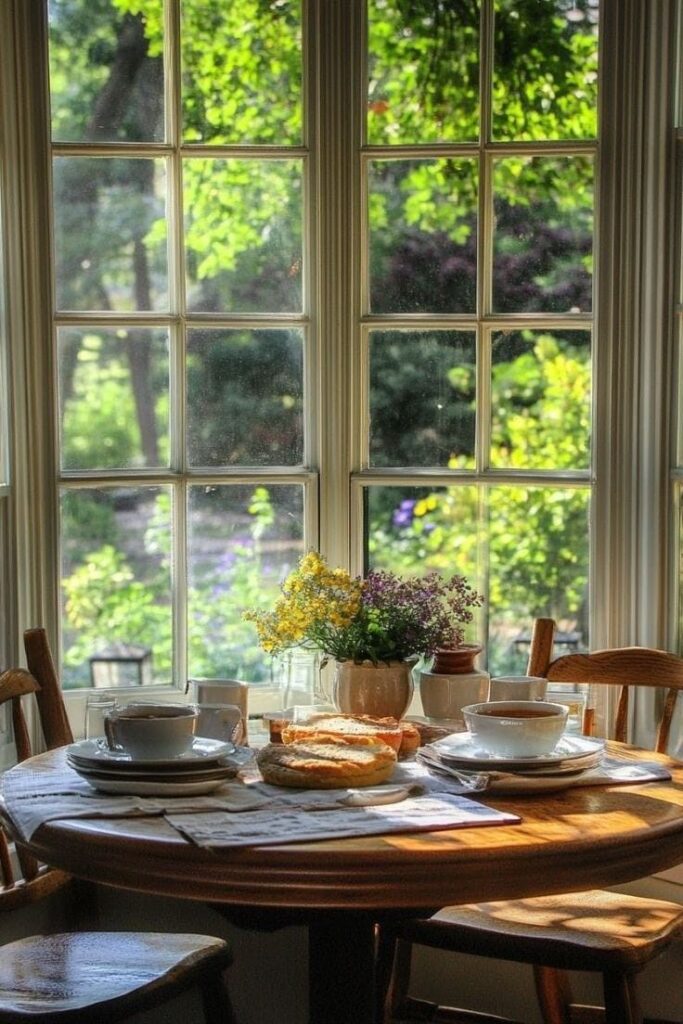 Set Up a Cozy Window-Side Brunch
