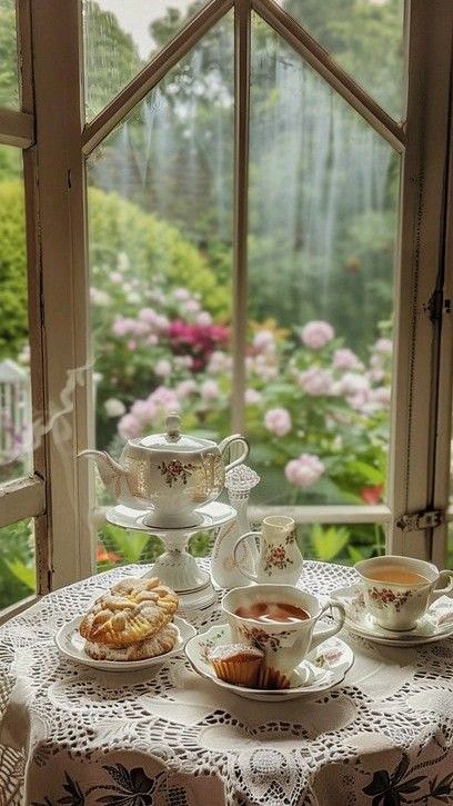Set Up a Cozy Window Tea Table