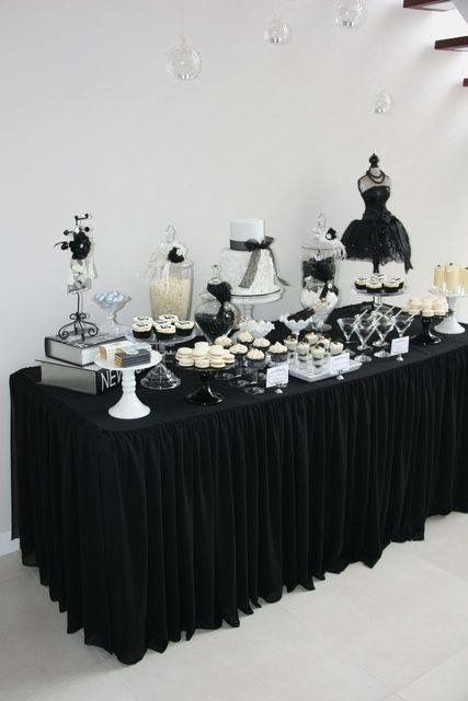 Style a Black Lace Dessert Cart