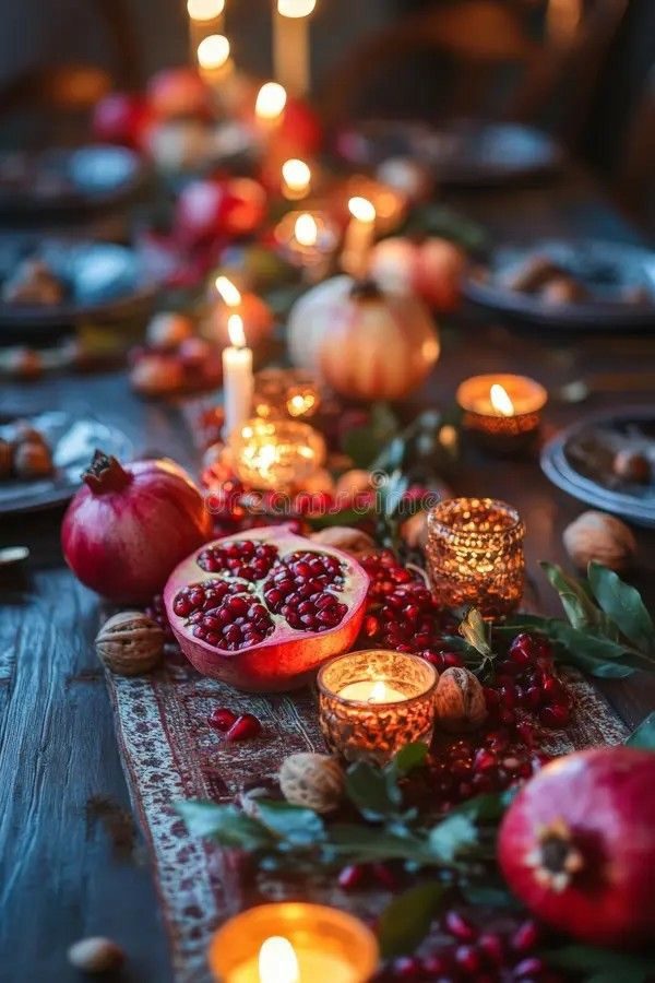 Style a Dramatic Fruit and Candle Centerpiece