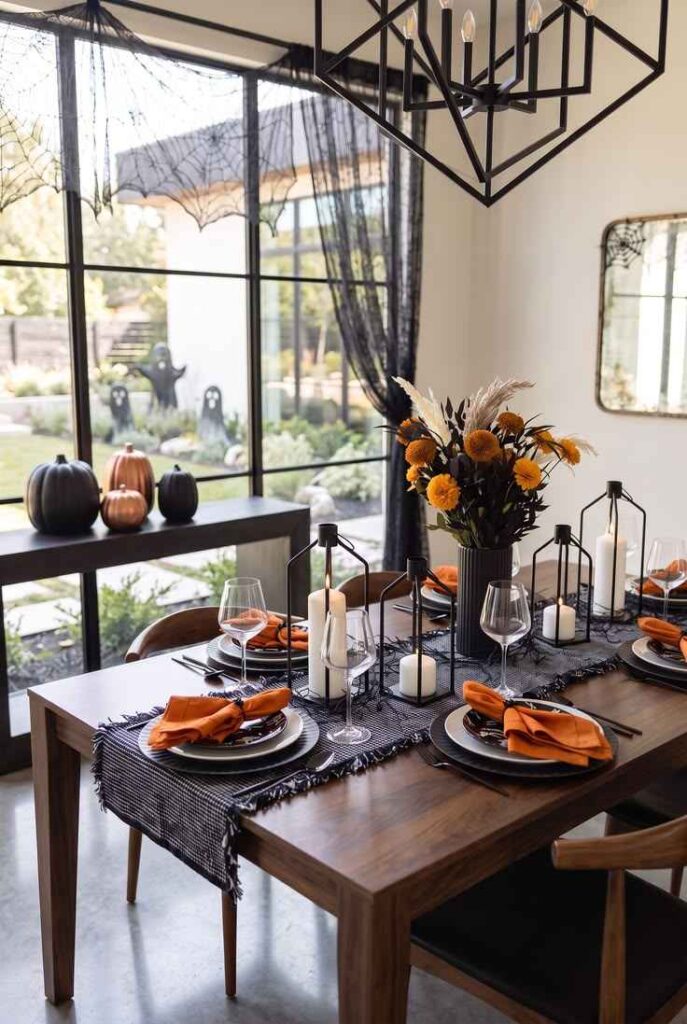 Add Halloween Details to a Small Dining Table