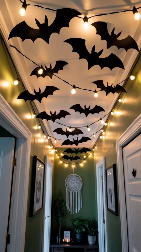 Add Hanging Bats Along the Hallway
