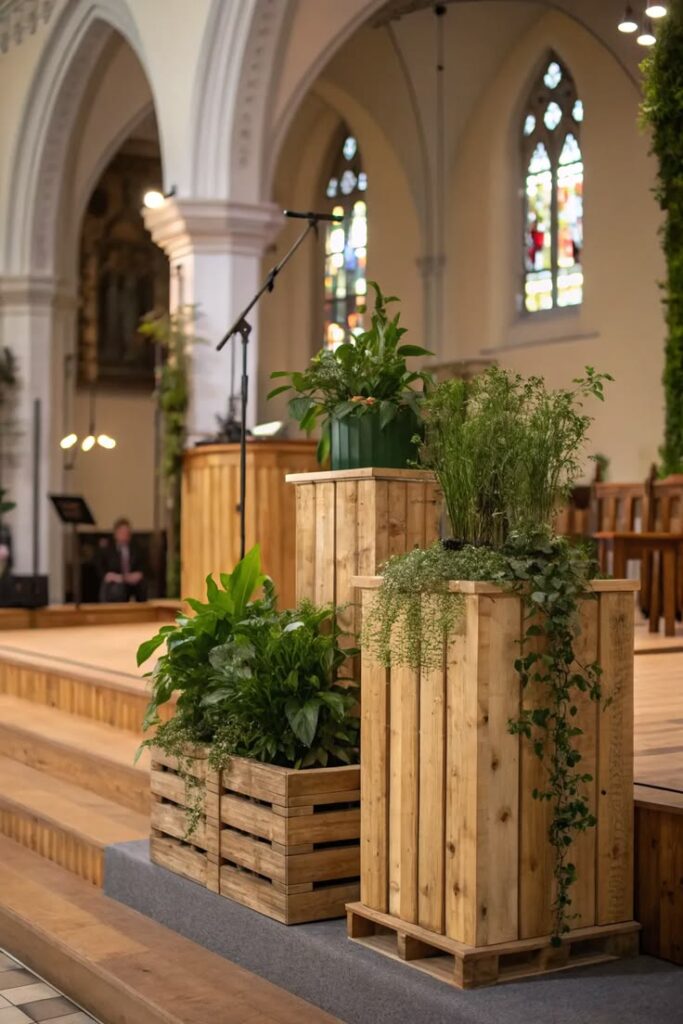 Add Potted Plants to the Stage