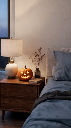 Add Small Pumpkins to the Nightstand
