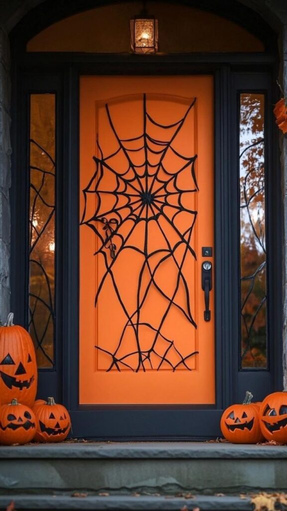 Add a Spooky Spiderweb Door Frame