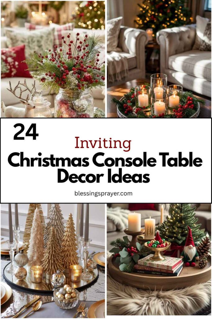 Christmas Console Table Decor Ideas