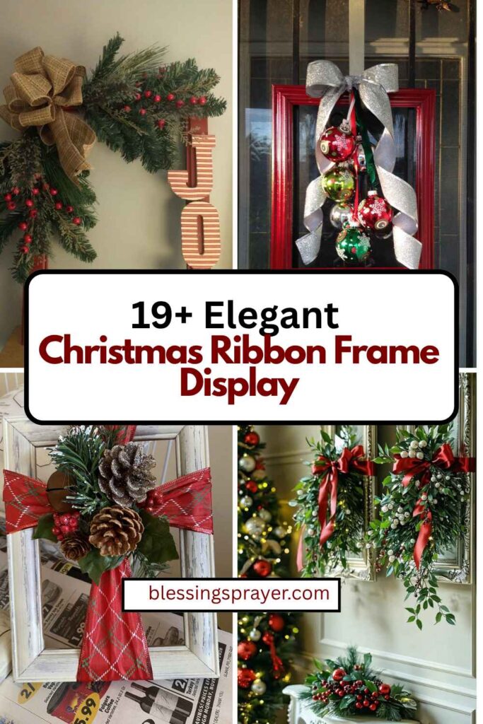 Christmas Ribbon Frame Display