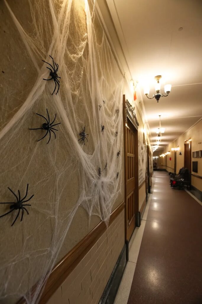 Create a Creepy Cobweb Hallway