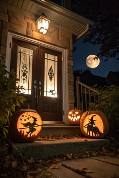 Create a Magical Moon and Pumpkin Door