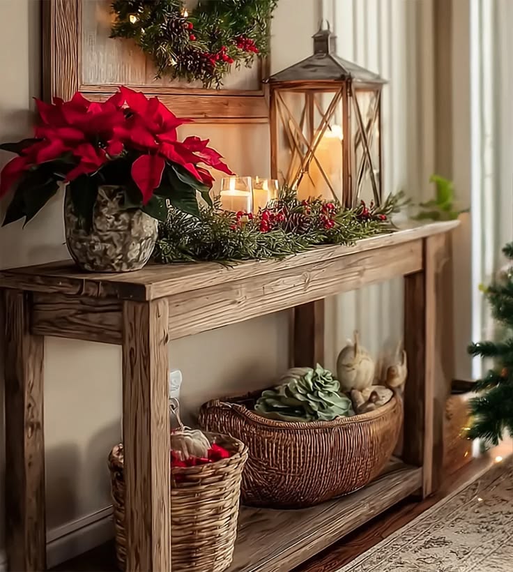 Create a Rustic Christmas Console
