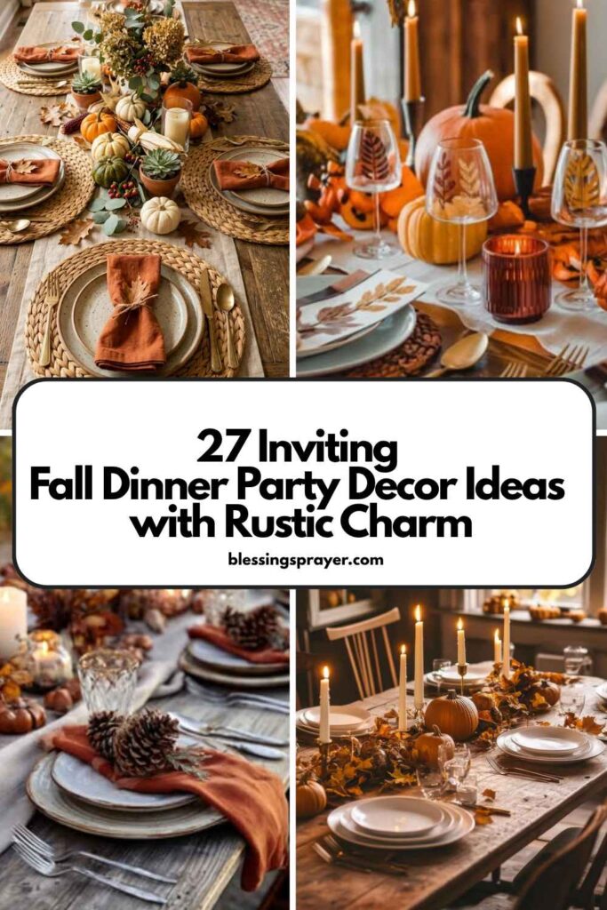 Fall Dinner Party Decor Ideas with Rustic Charm
