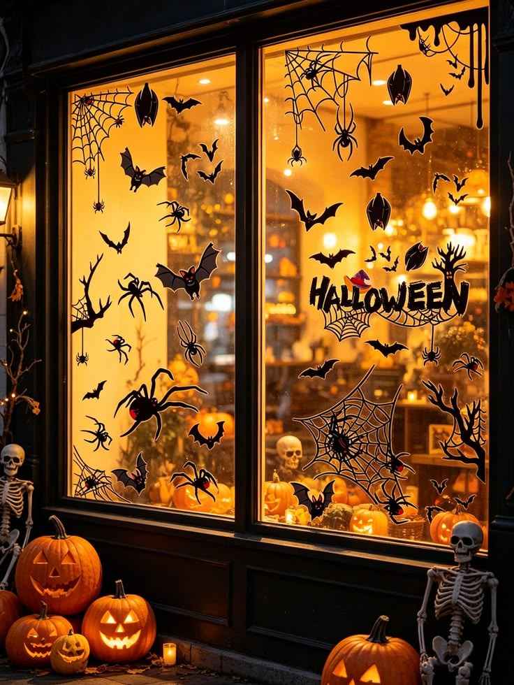 Make a Small Halloween Window Display